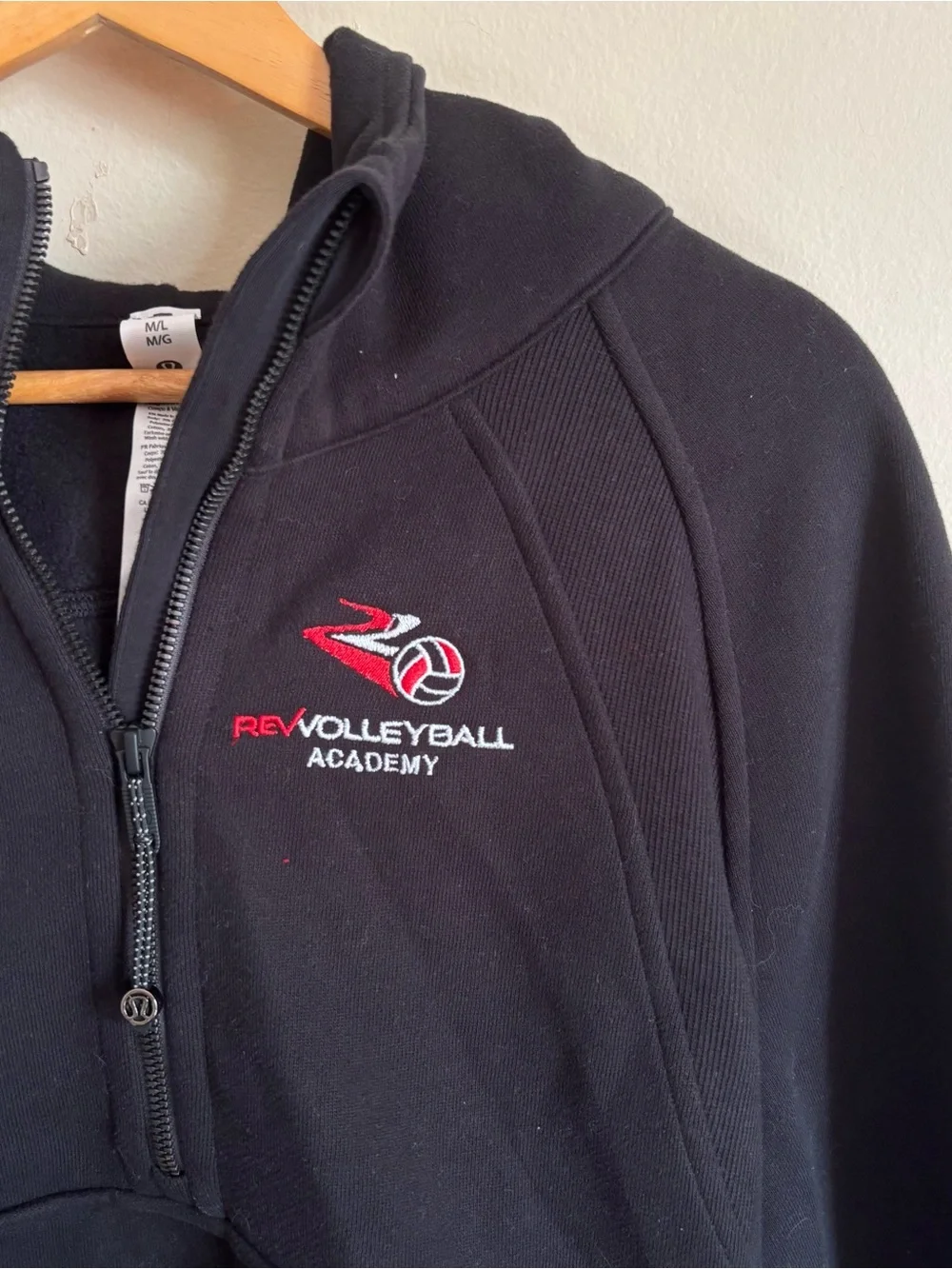 Lululemon Scuba Oversized Half Zip Hoodie M/L Rev Volleyball Academy